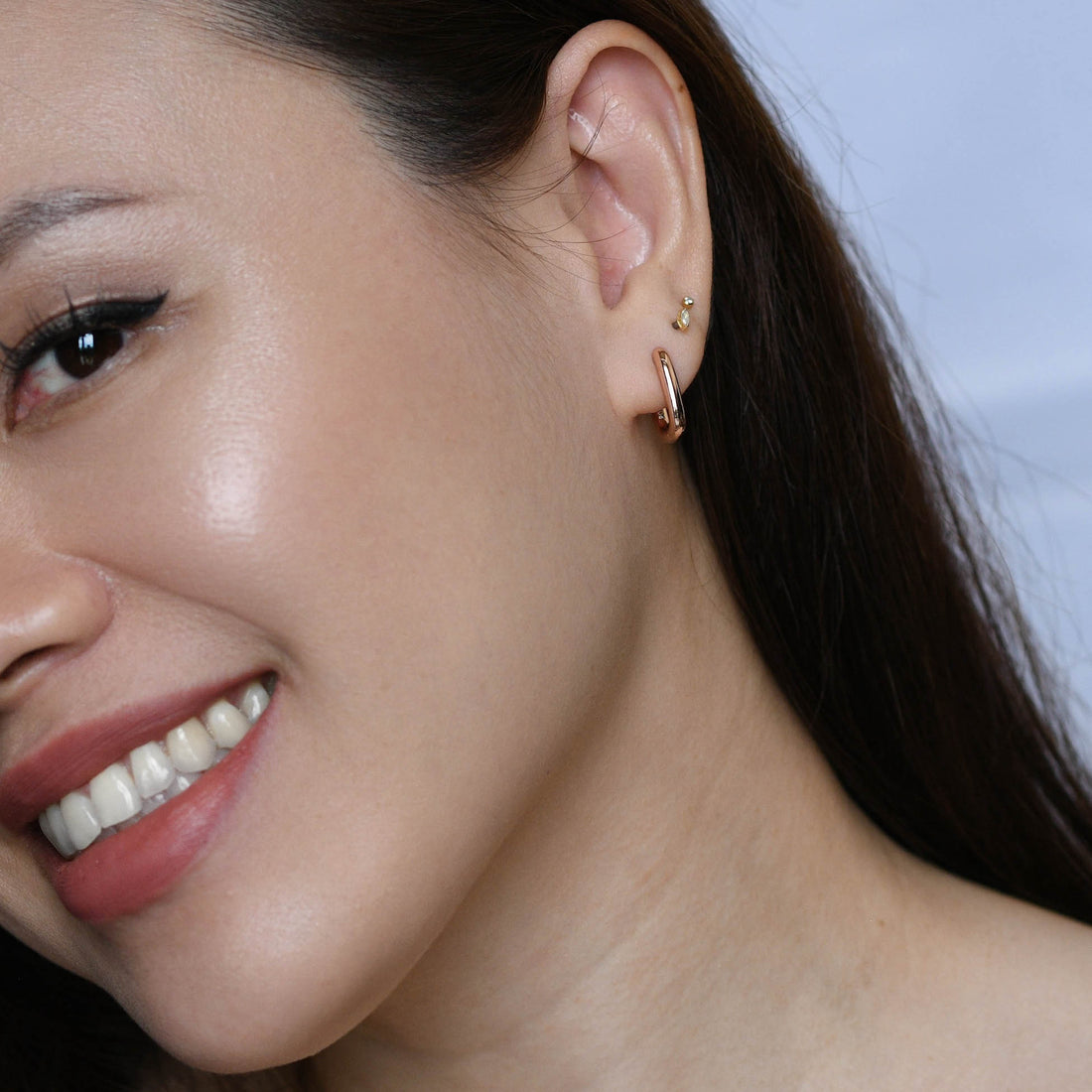 Zera Hoops | Rose Gold
