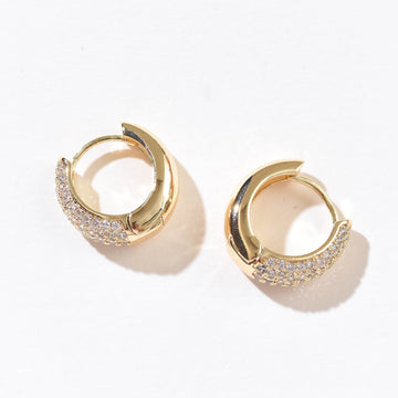 Elina Saddle Hoops | Gold