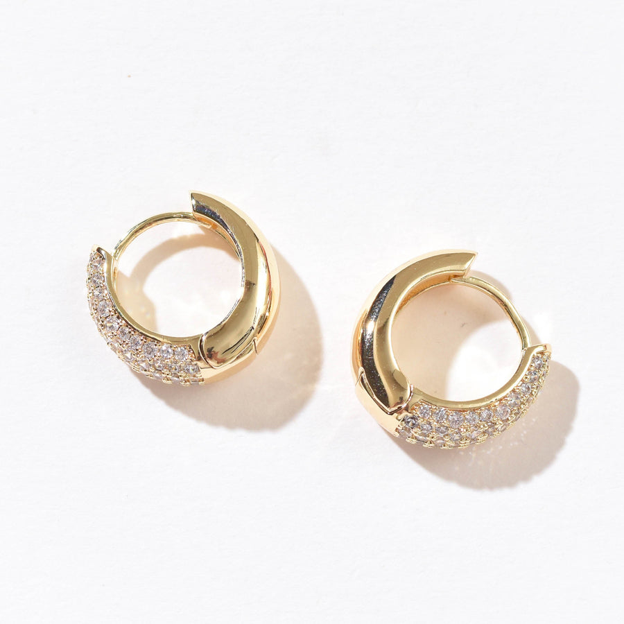 Elina Saddle Hoops | Gold