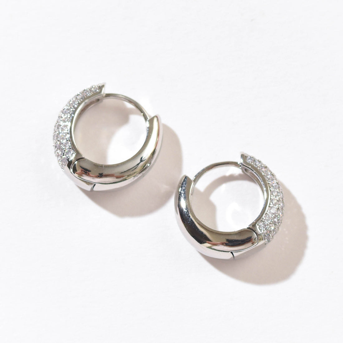 Elina Saddle Hoops | Silver