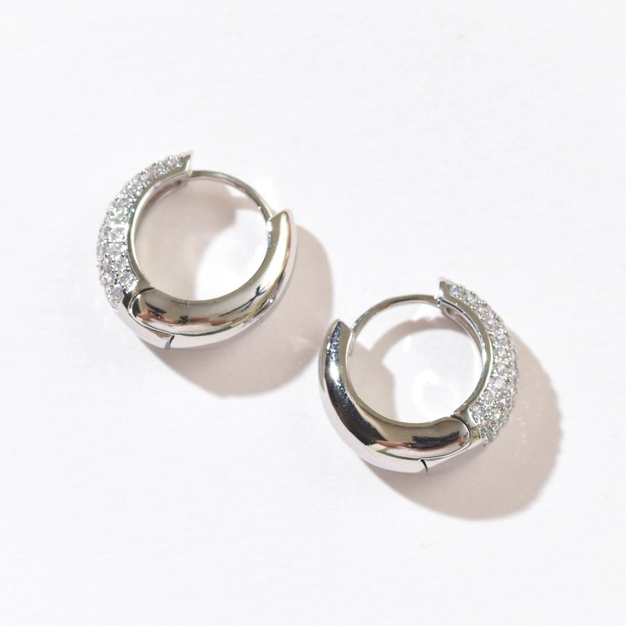 Elina Saddle Hoops | Silver