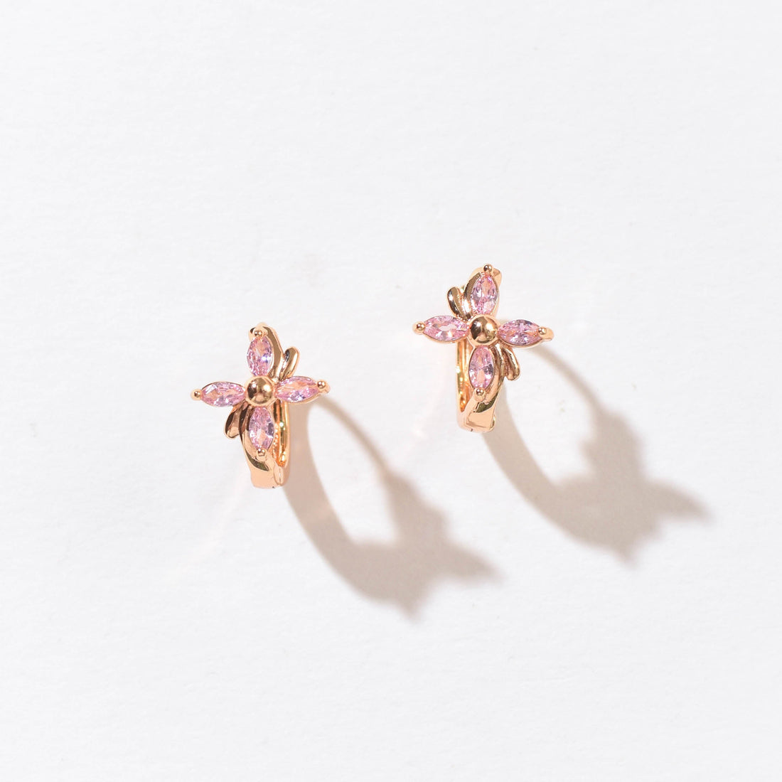 Diann Hoops Pink | Warm Gold