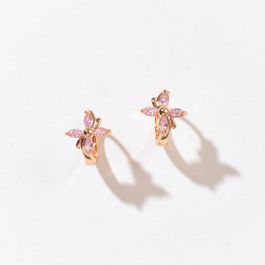 Diann Hoops Pink | Warm Gold