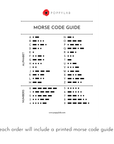 Morse Code Necklace | Silver