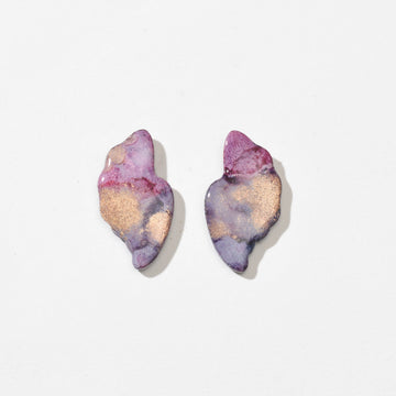 Violet Eclipse Ammonite Studs