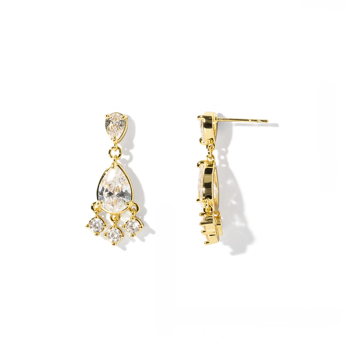 Aura Teardrop Dangles | Gold