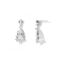 Aura Teardrop Dangles | Silver