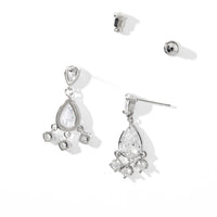 Aura Teardrop Dangles | Silver