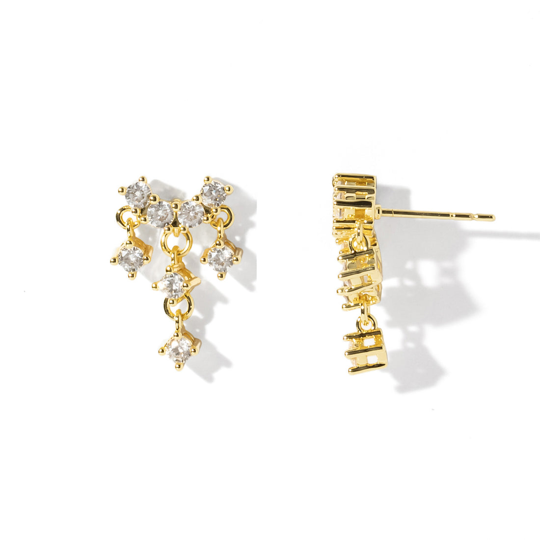 Rianna Waterfall Studs | Gold
