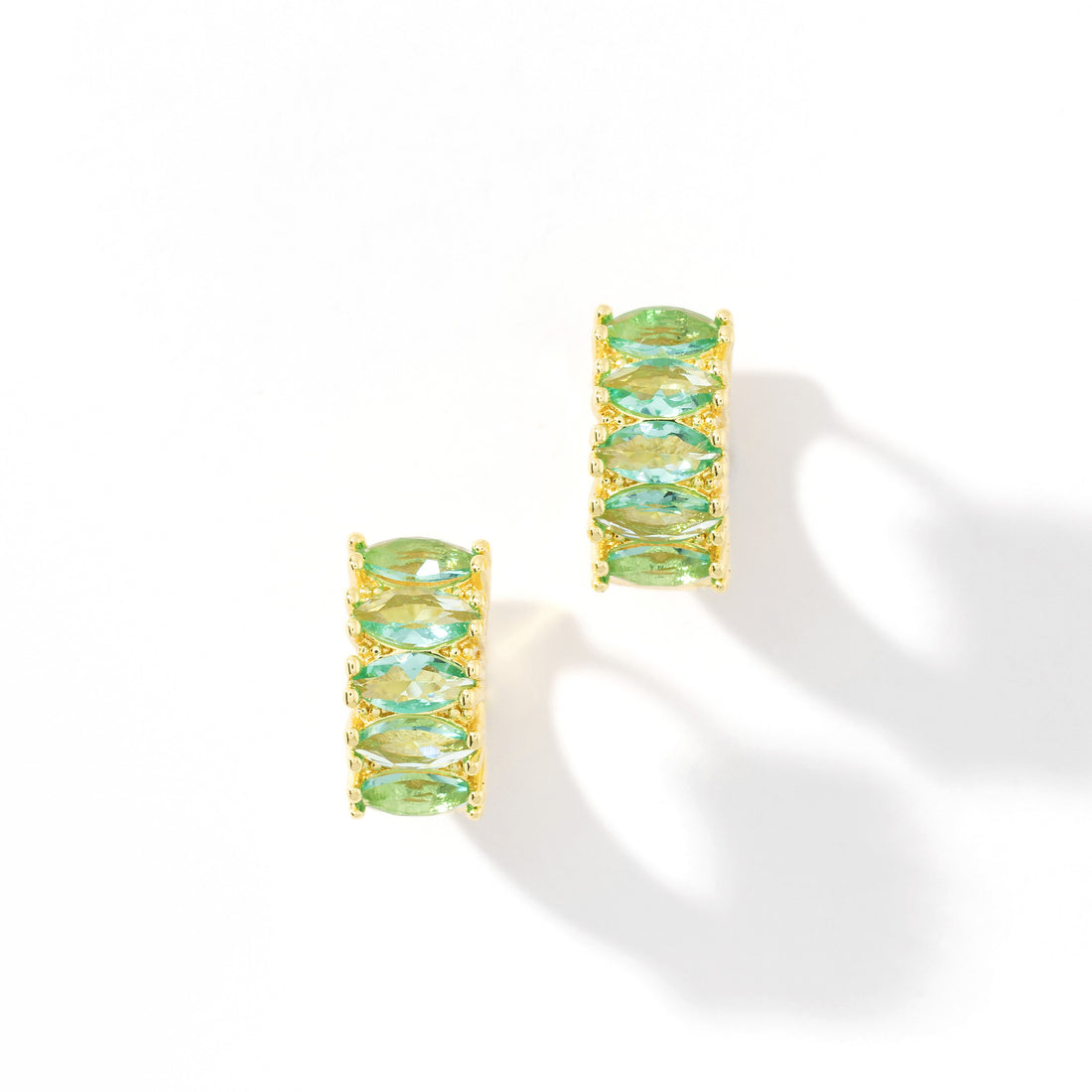 Jada Hoops | Sea Green Gold