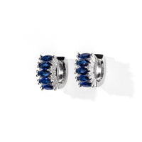 Jada Hoops | Sapphire Silver