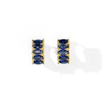 Jada Hoops | Sapphire Gold