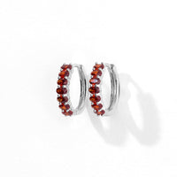 Aomi Hoops | Mahogany Silver