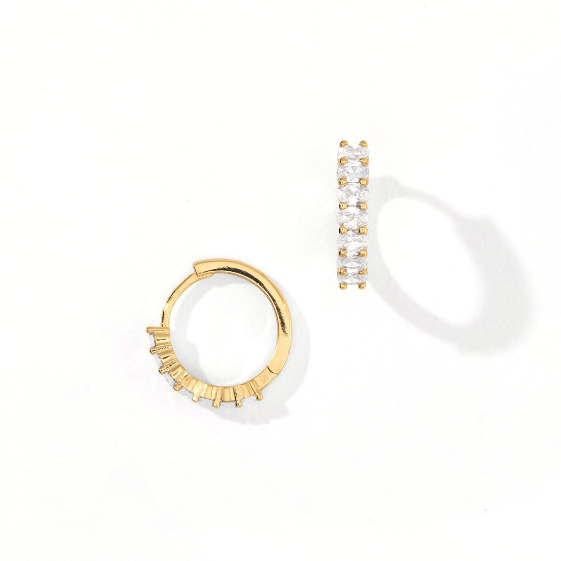 Aomi Hoops | Clear Gold