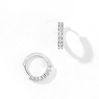 Aomi Hoops | Clear Silver