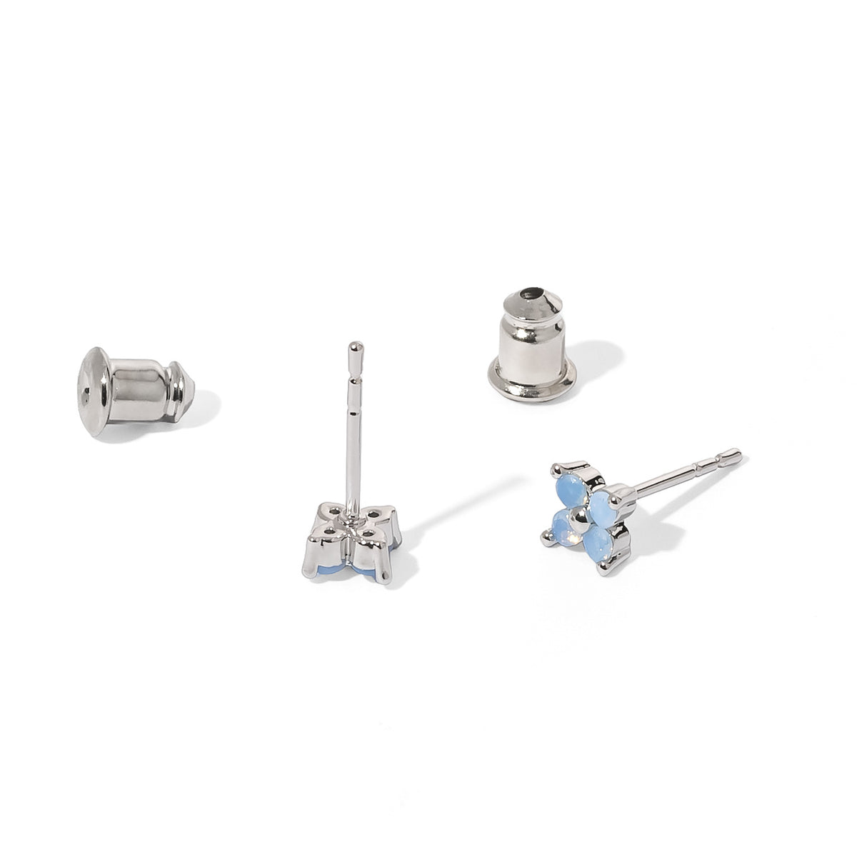 Orkid Studs | Opal Silver