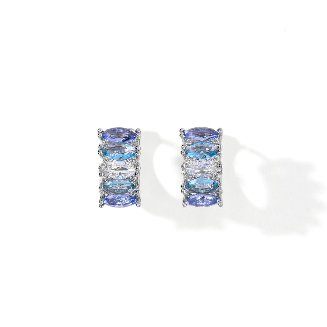 Jada Hoops | Ombre Blue Silver