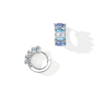 Jada Hoops | Ombre Blue Silver