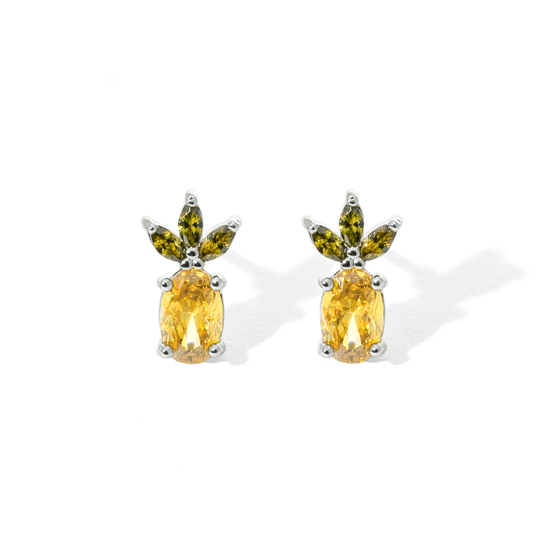 Lady Luck Pineapple Studs | Silver