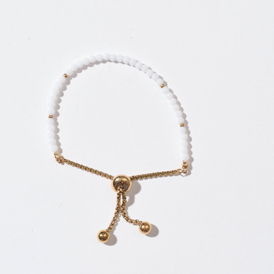Cammy Beaded Bracelet | Pearl White