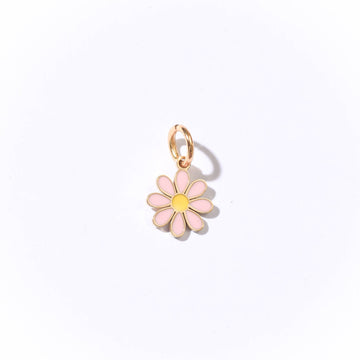 Hello Daisy Charm | Pink Gold