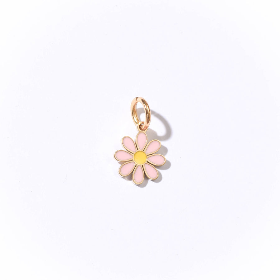 Hello Daisy Charm | Pink Gold