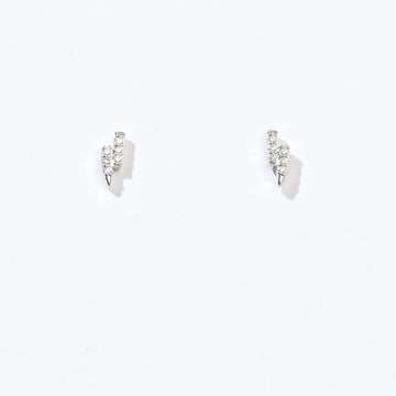 Lightning Bolt Studs | Silver