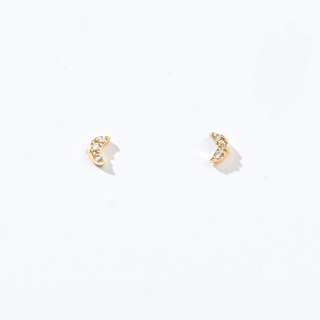 Luna Moon Studs | Gold