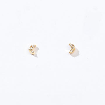 Luna Moon Studs | Gold