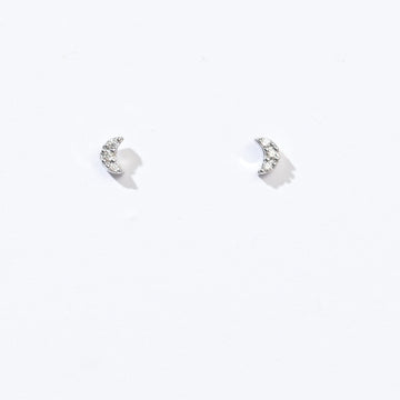 Luna Moon Studs | Silver