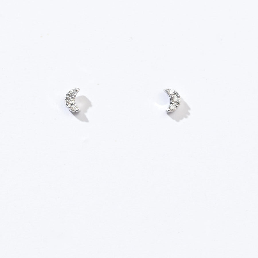 Luna Moon Studs | Silver