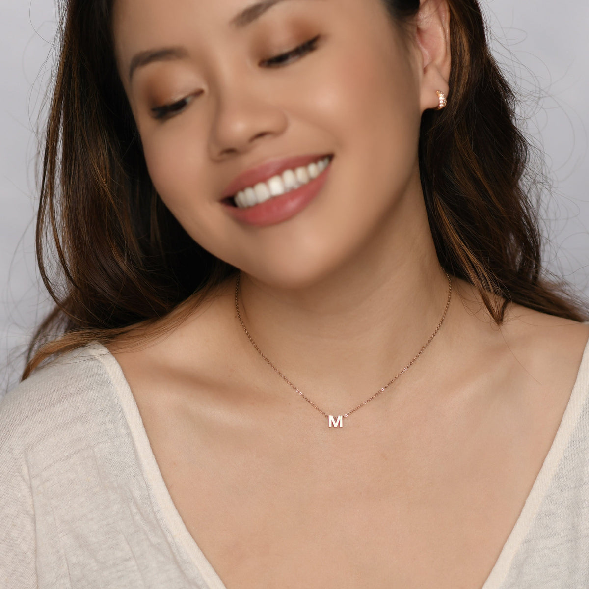 Love Letter Necklace Rose Gold