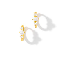 Sophia Pearl Huggies | Gold