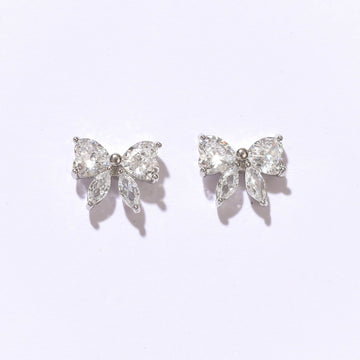 Christy Bow Studs | Silver
