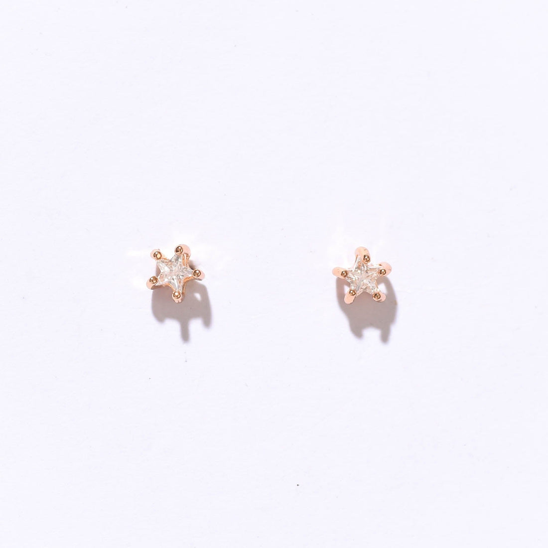 Crystal Star Studs | Warm Gold