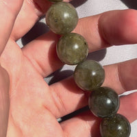 Michelle Giant Labradorite Choker | Charm Clasp