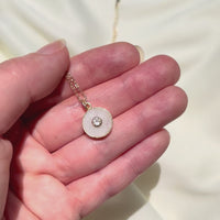 Theia Coin 6.5 carat Moonstone with White Topaz (S925)