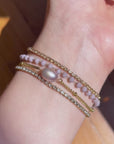 Aveline Pink Pearl Bracelet