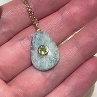 Erin 11.5 carat Aquamarine with Peridot (S925)