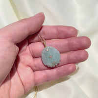 Belle Mermaid 23 carat Aquamarine with White Topaz (S925)