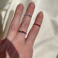 Jovie Adjustable Ring | Red Quartz