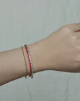Laura Tennis Bracelet | Scarlet
