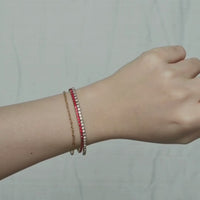 Laura Tennis Bracelet | Scarlet
