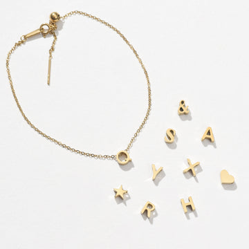 Love Letter Bracelet/Anklet | Gold