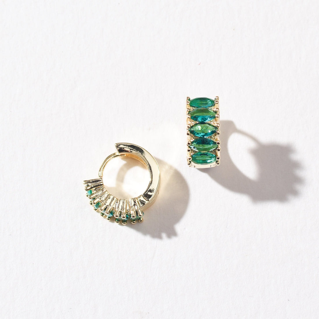 Jada Hoops | Deep Teal Gold