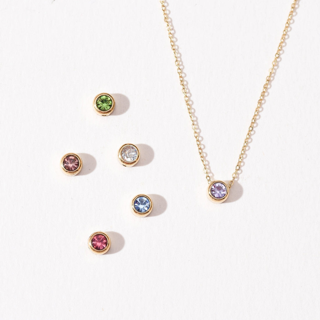 Birthstone Necklace | Gold