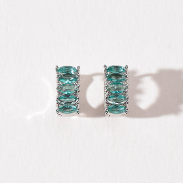 Jada Hoops | Sea Green Silver