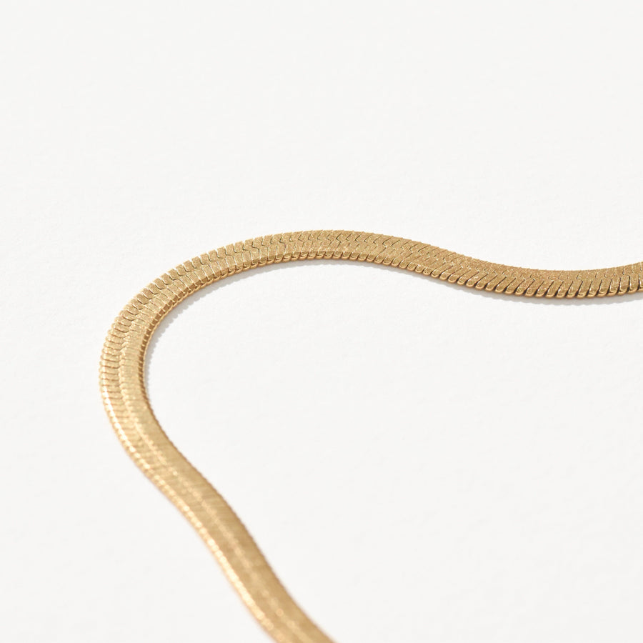 Ally Herringbone Necklace | Gold