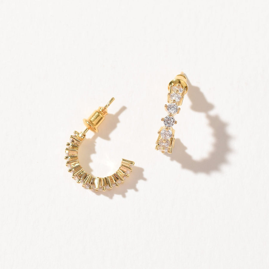 Ariana Embellished Hoop | Gold