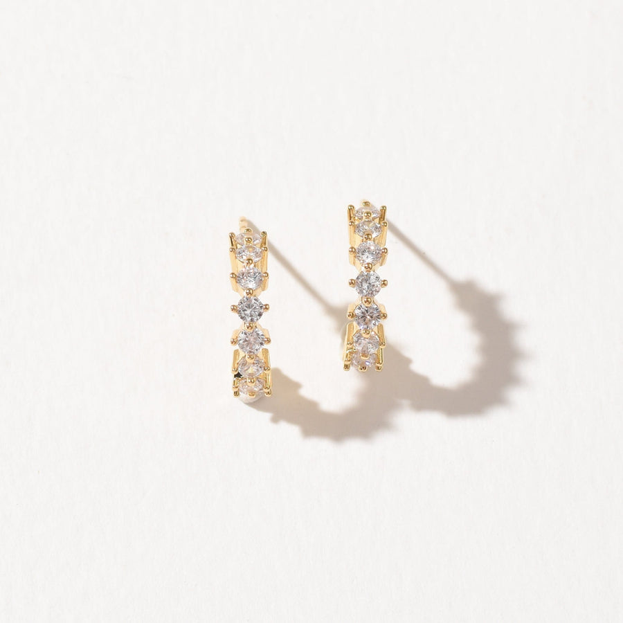 Ariana Embellished Hoop | Gold